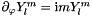 $\partial_{\varphi} Y_{l}^{m} = \mathrm{i}m Y_{l}^{m}$