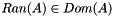 $Ran(A)\in Dom(A)$