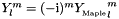 $Y_{l}^{m}=(-\mathrm{i})^{m}{Y_{{}_{\mathrm{Maple}}}}_{l}^{m}$