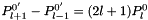 $P_{l+1}^{0'}-P_{l-1}^{0'} = (2l+1) P_{l}^{0}$