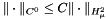 $\Vert\cdot\Vert_{C^{0}} \leq C \Vert\cdot\Vert_{H^{2}_{\mu}}$
