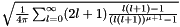 $\sqrt{\frac{1}{4\pi}\sum_{l=0}^{\infty} (2l+1)\frac{l(l+1)-1}{(l(l+1))^{\mu+1}-1}}$
