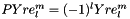 $P Yre_{l}^{m} = (-1)^{l} Yre_{l}^{m}$