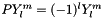 $P Y_{l}^{m} = (-1)^{l} Y_{l}^{m}$